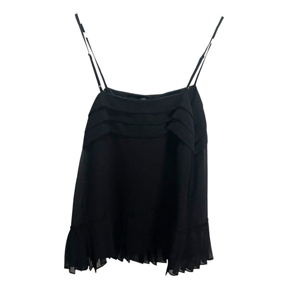 Banana Republic Black Pleated Cami Top XS Flowy Casual - Picture 5 of 5